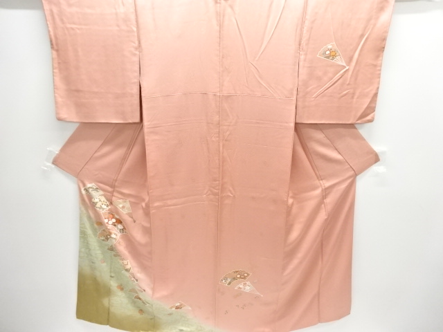 JAPANESE KIMONO / HOMONGI / KINSAI / FLOWER CLASSICAL PATTERN